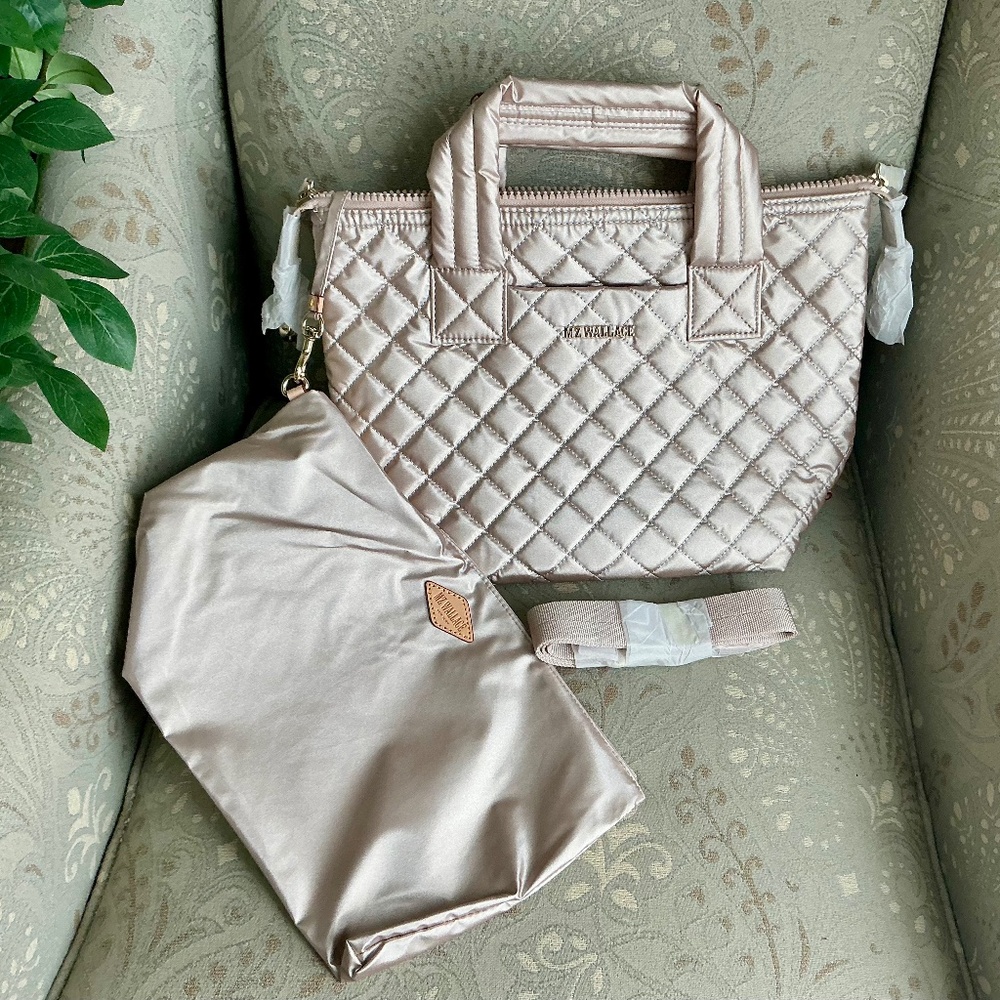 NWT Pale Rose Gold MZ WALLACE SUTTON DELUXE SMALL